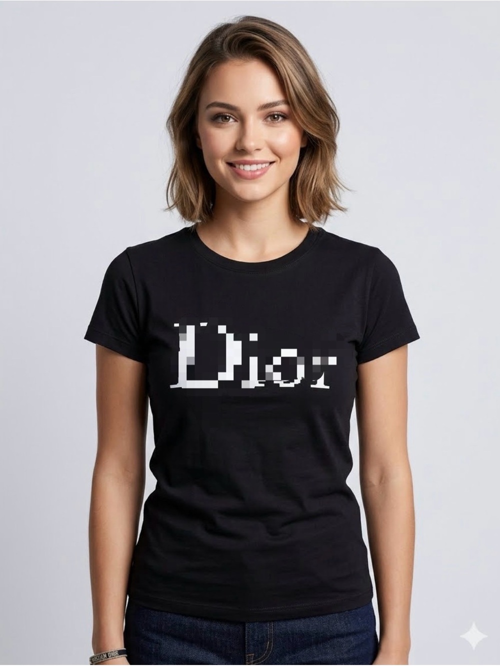 Black Kids Short-Sleeve Tee with Front Logo